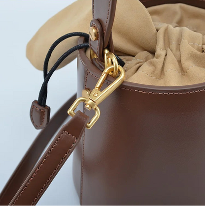 Artisanal Bow Knot Cowhide Bucket Bag