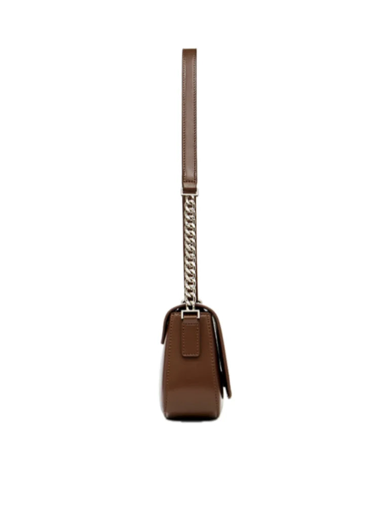 Nova Genuine Leather Asymmetric Strap Underarm Bag