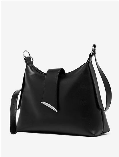 Aura Genuine Leather Milano Curved Shoulder Bag