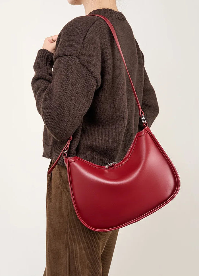 Celestial Genuine Leather Minimalist Luxury Flap Tote
