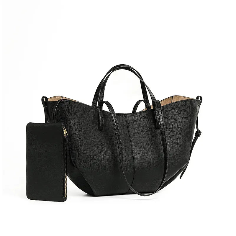 Genuine Leather Classic Large Tote Bag