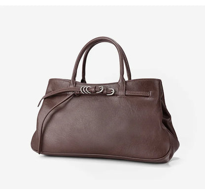 Monarch Genuine Leather Retro Style Everyday Handbag