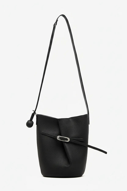 Cascade Genuine Leather Loop Bucket Bag