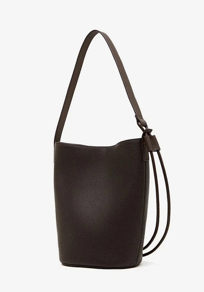 Cascade Genuine Leather Loop Bucket Bag
