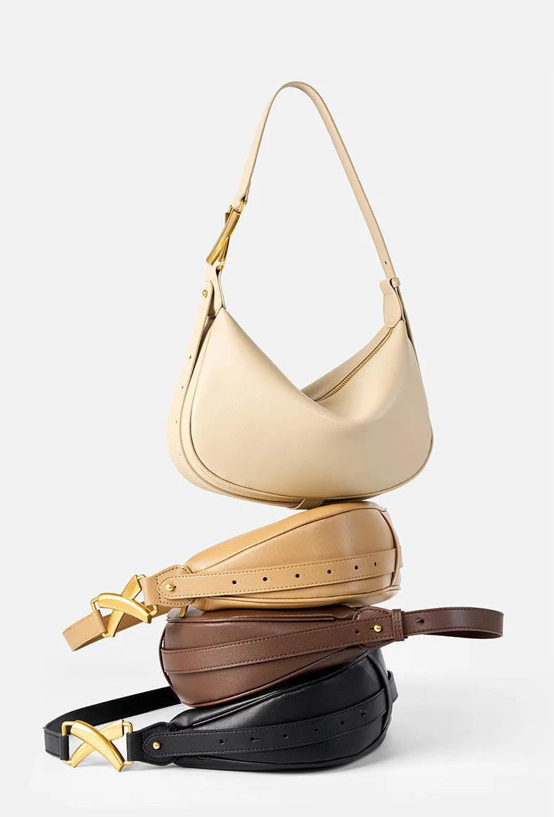 Imperial Premium Cowhide Spacious Minimalist Crossbody Bag