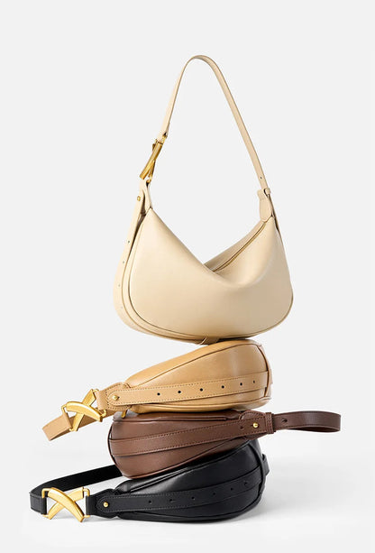 Imperial Premium Cowhide Spacious Minimalist Crossbody Bag