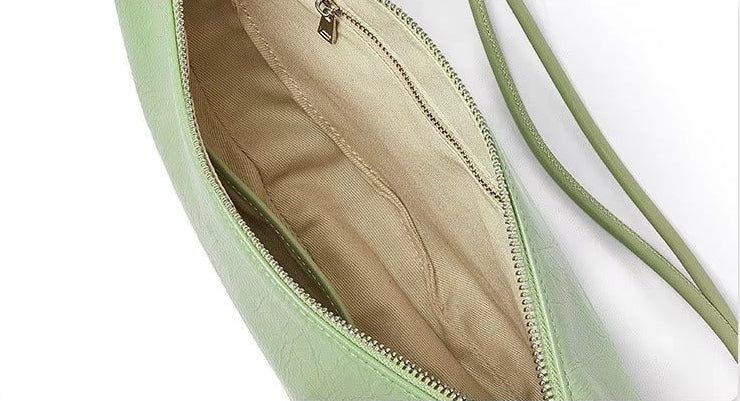 Premium Half Moon Leather Shoulder Handbag