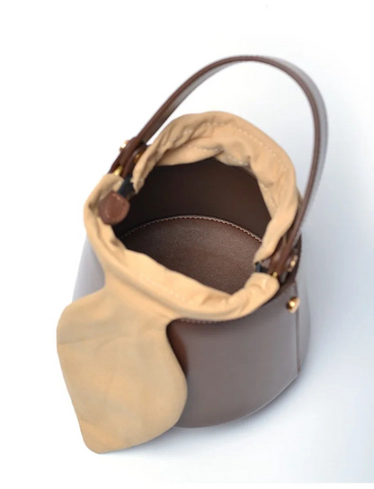 Artisanal Bow Knot Cowhide Bucket Bag