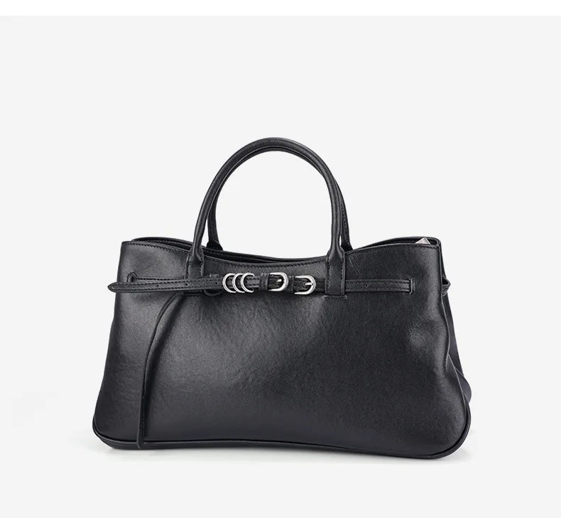 Monarch Genuine Leather Retro Style Everyday Handbag
