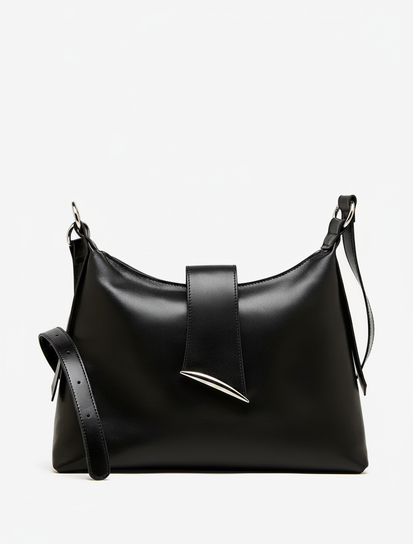 Aura Genuine Leather Milano Curved Shoulder Bag