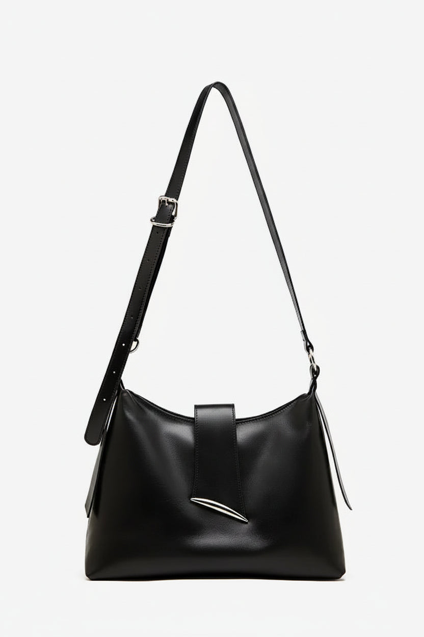 Aura Genuine Leather Milano Curved Shoulder Bag