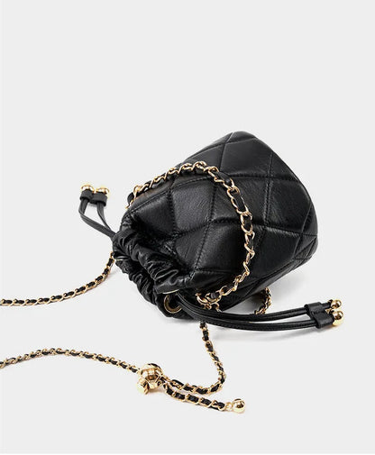 Majestic Luxury Genuine Leather Chain Shoulder Bag