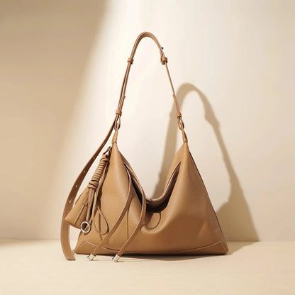 Premium Genuine Leather Chic Designer Tote and Small Purse Set