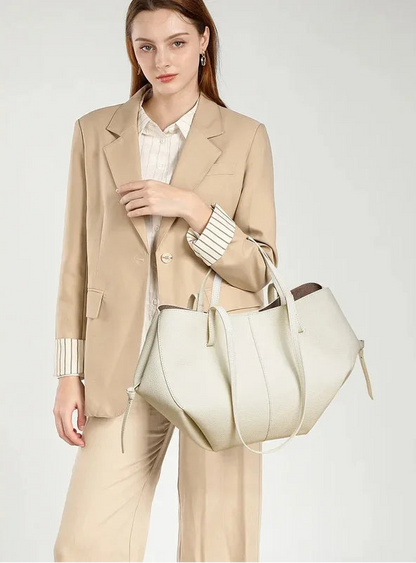 Genuine Leather Classic Large Tote Bag