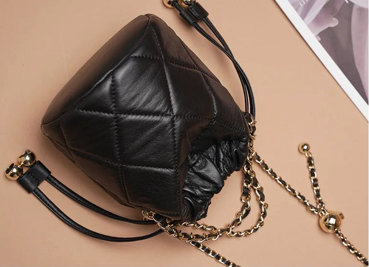 Majestic Luxury Genuine Leather Chain Shoulder Bag