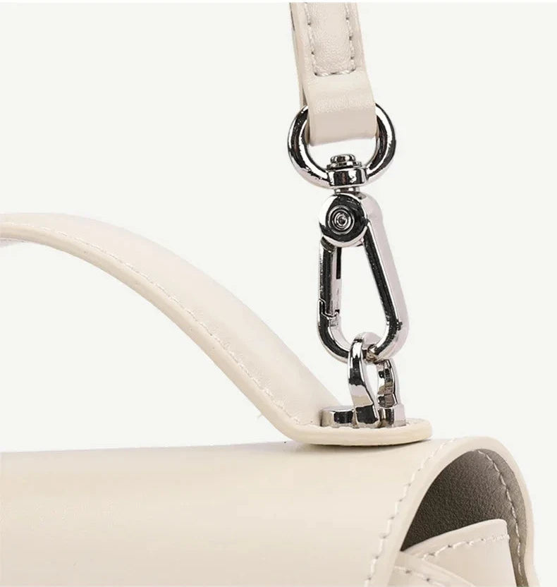Aura Genuine Leather Turn-Lock Mini Satchel