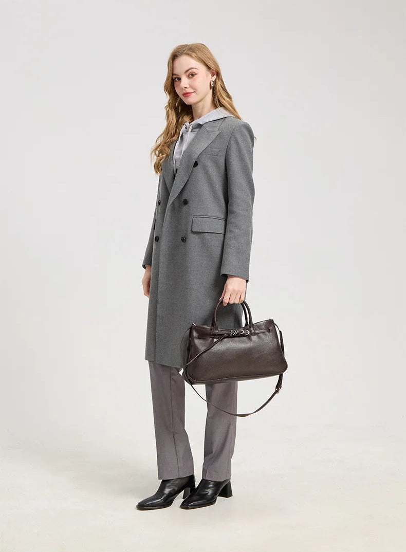 Monarch Genuine Leather Retro Style Everyday Handbag