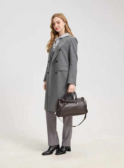 Monarch Genuine Leather Retro Style Everyday Handbag