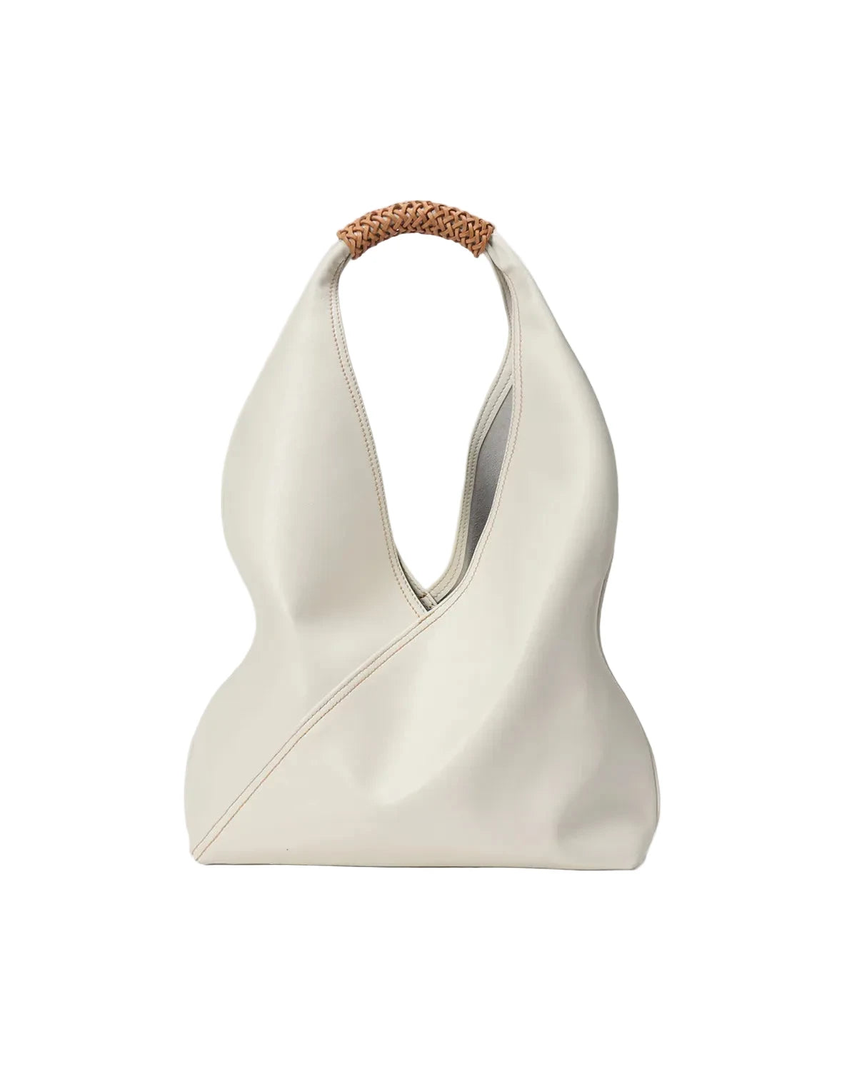 Aura Genuine Leather Asymmetric Sculptural Hobo