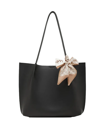 Meridian Genuine Leather Scarf-Accent Tote