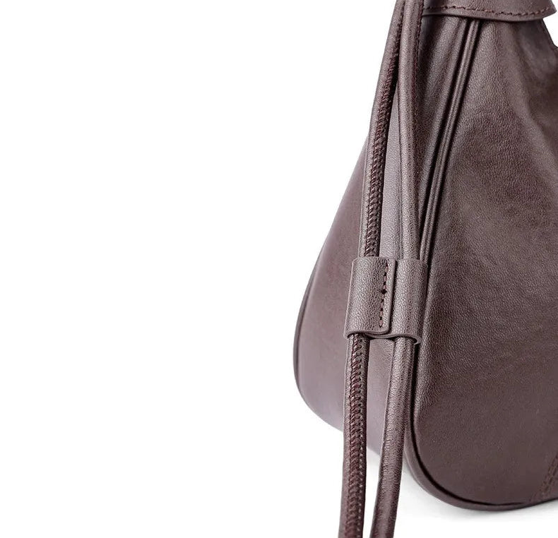 Genuine Leather Vintage Dumpling Shoulder Bag