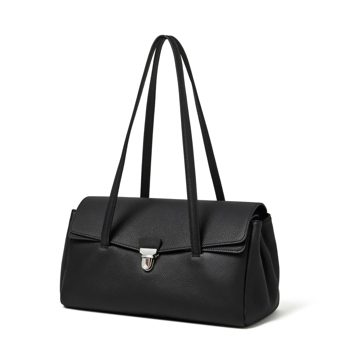 Aura Genuine Leather Lock-Clasp Envelope Bag