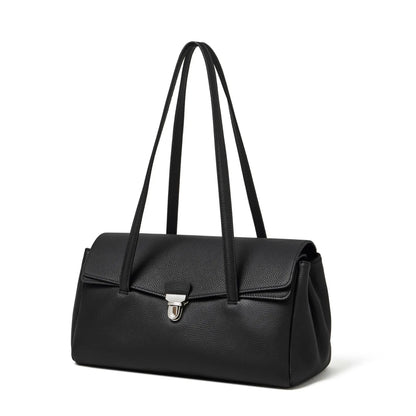 Aura Genuine Leather Lock-Clasp Envelope Bag