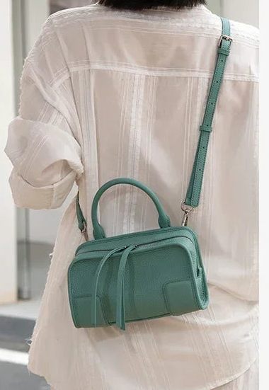 Aura Premium Genuine Leather Boxy Cross body Bag