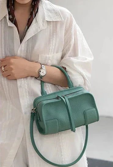 Aura Premium Genuine Leather Boxy Cross body Bag