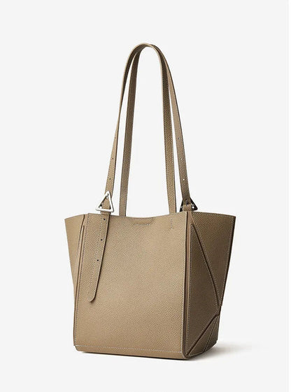Aura Genuine Leather Geometric Winged Tote