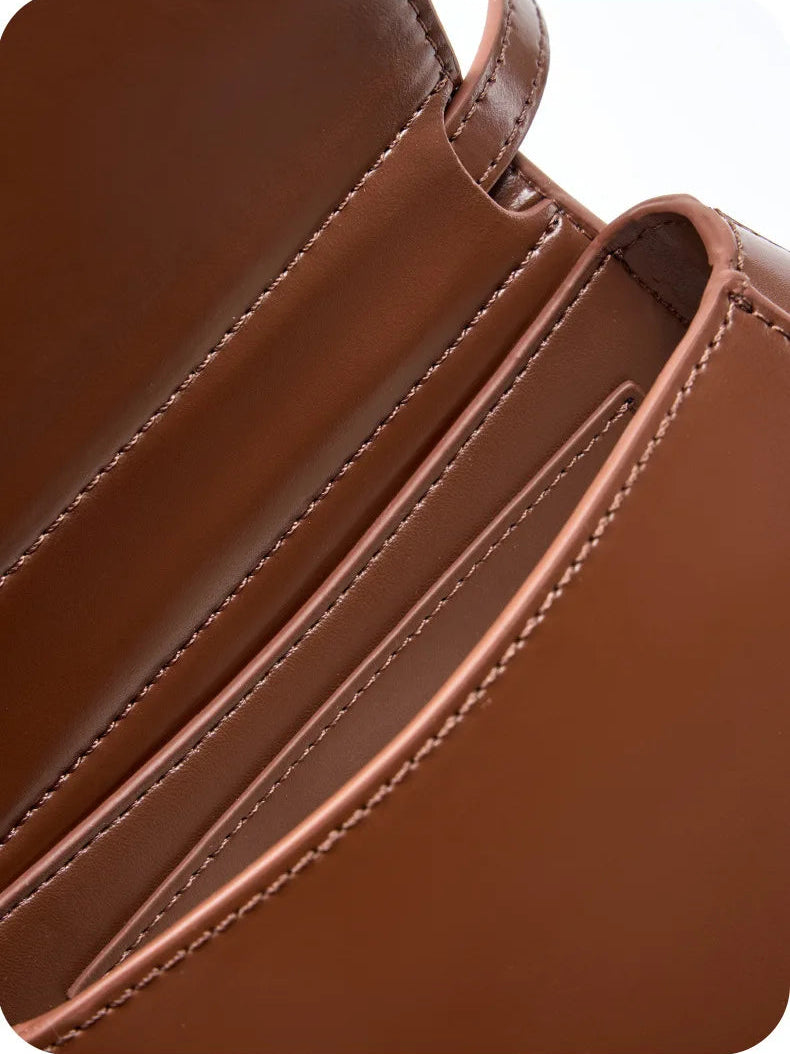 Charming Genuine Leather Minimalist Small Shoulder Bag