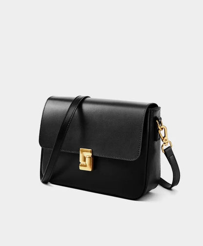 Aura Genuine Leather Luxury Small Square Crossbody Bag