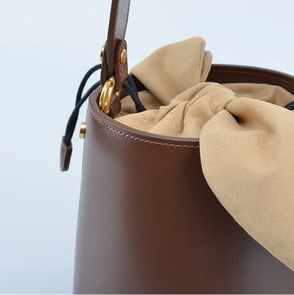 Artisanal Bow Knot Cowhide Bucket Bag