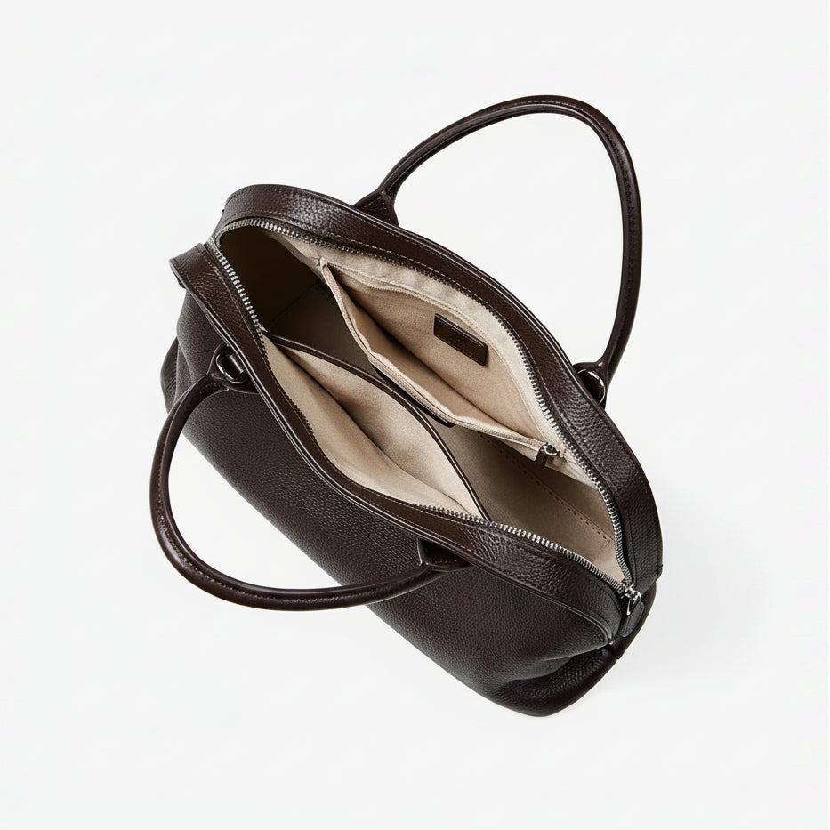 Aura Genuine Leather Fluid Silhouette Tote