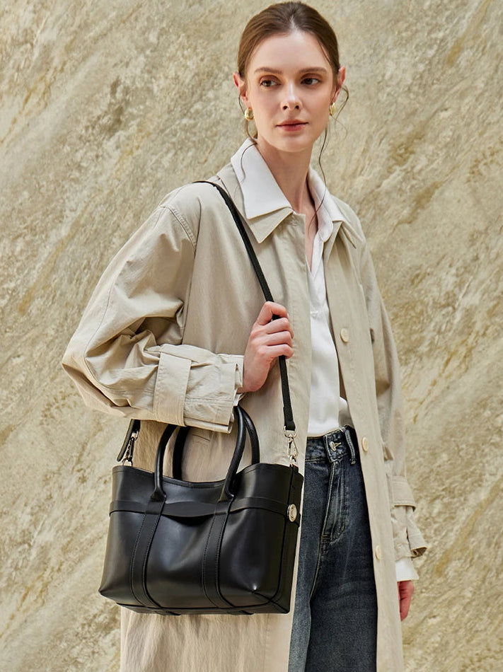 Urban Premium Cowhide Spacious Commuter Shoulder Bag