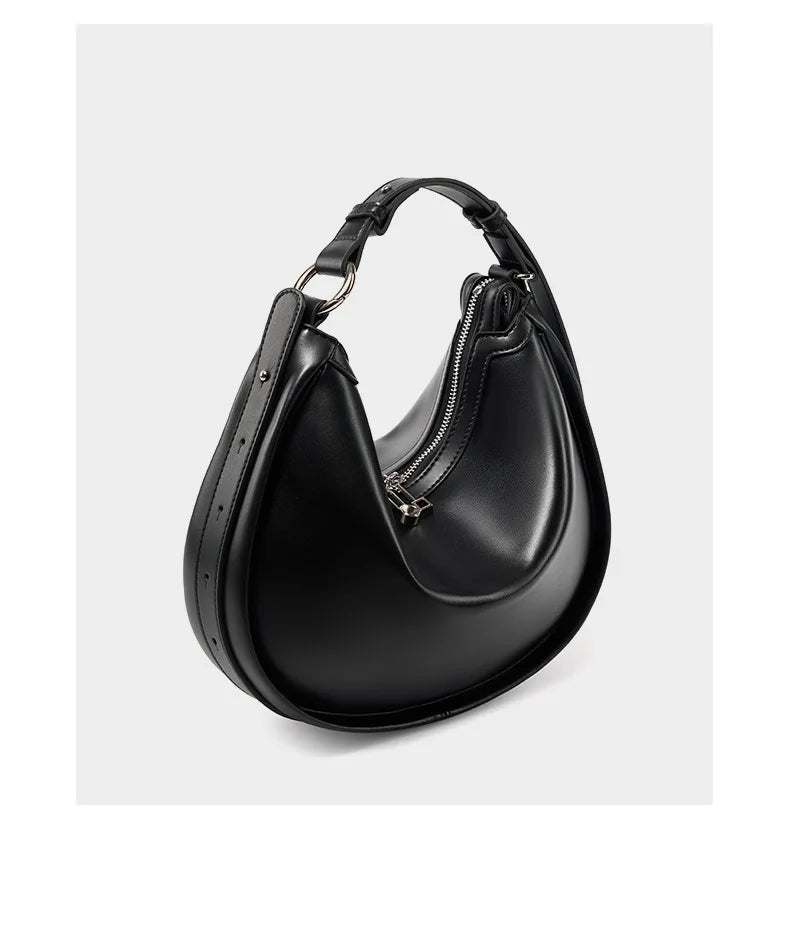 Celestial Genuine Leather Minimalist Luxury Flap Tote