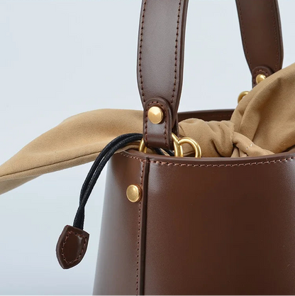 Artisanal Bow Knot Cowhide Bucket Bag