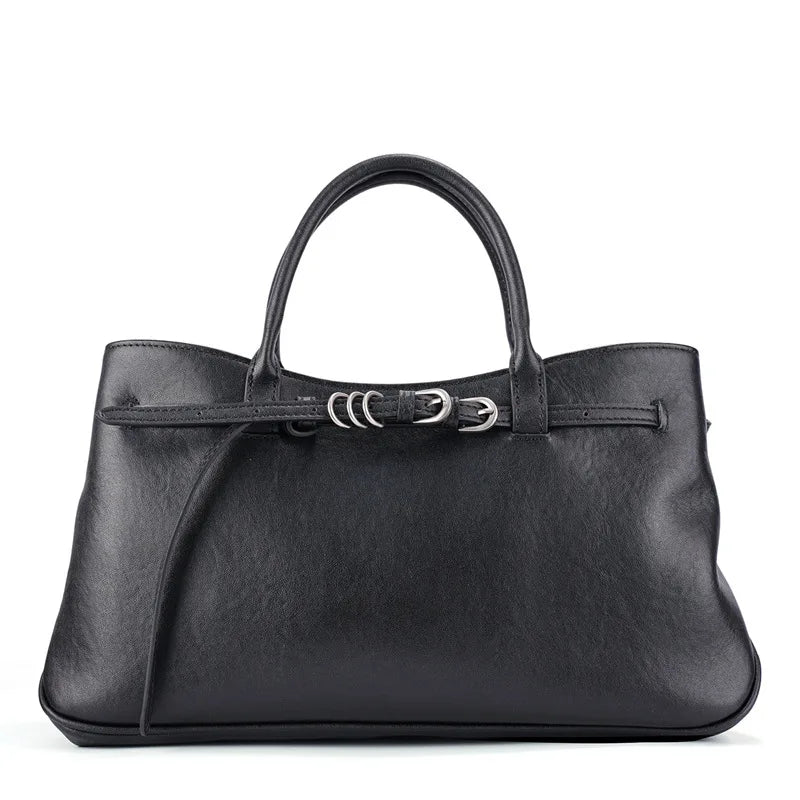 Monarch Genuine Leather Retro Style Everyday Handbag