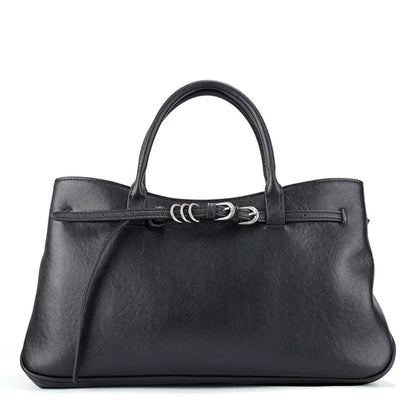 Monarch Genuine Leather Retro Style Everyday Handbag