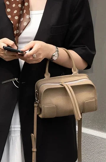 Aura Premium Genuine Leather Boxy Cross body Bag