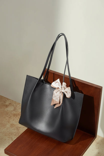 Meridian Genuine Leather Scarf-Accent Tote