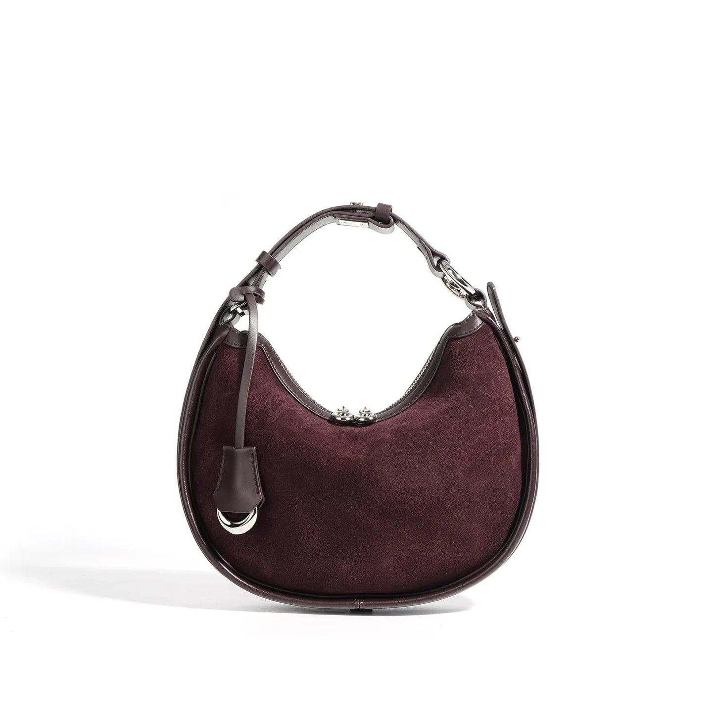 Chic Frosted Suede Leather Minimalist Shoulder Purse