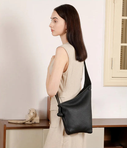 Zephyr Genuine Leather Sloping Contour Hobo