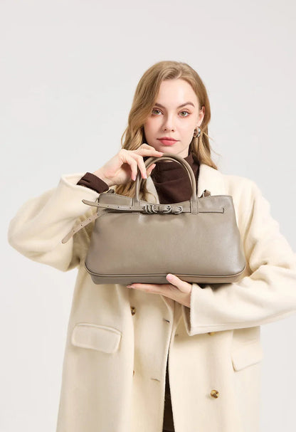 Monarch Genuine Leather Retro Style Everyday Handbag