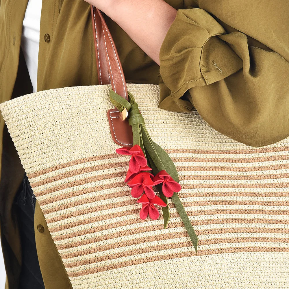 Elegant Flower Bag Charm