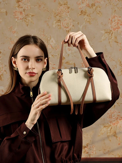 Orb Artisan Genuine Leather Contour Shoulder Bag