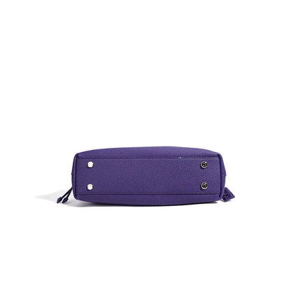 Stellar Genuine Leather Drawstring Pleated Tote