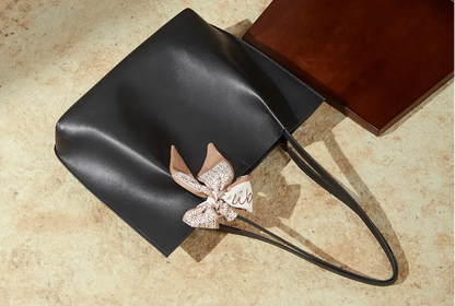 Meridian Genuine Leather Scarf-Accent Tote
