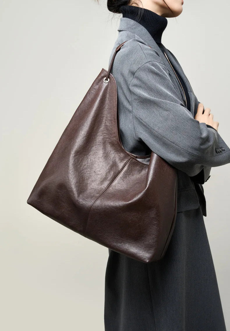 Premium Genuine Leather Chic Multi-Way Underarm Purse