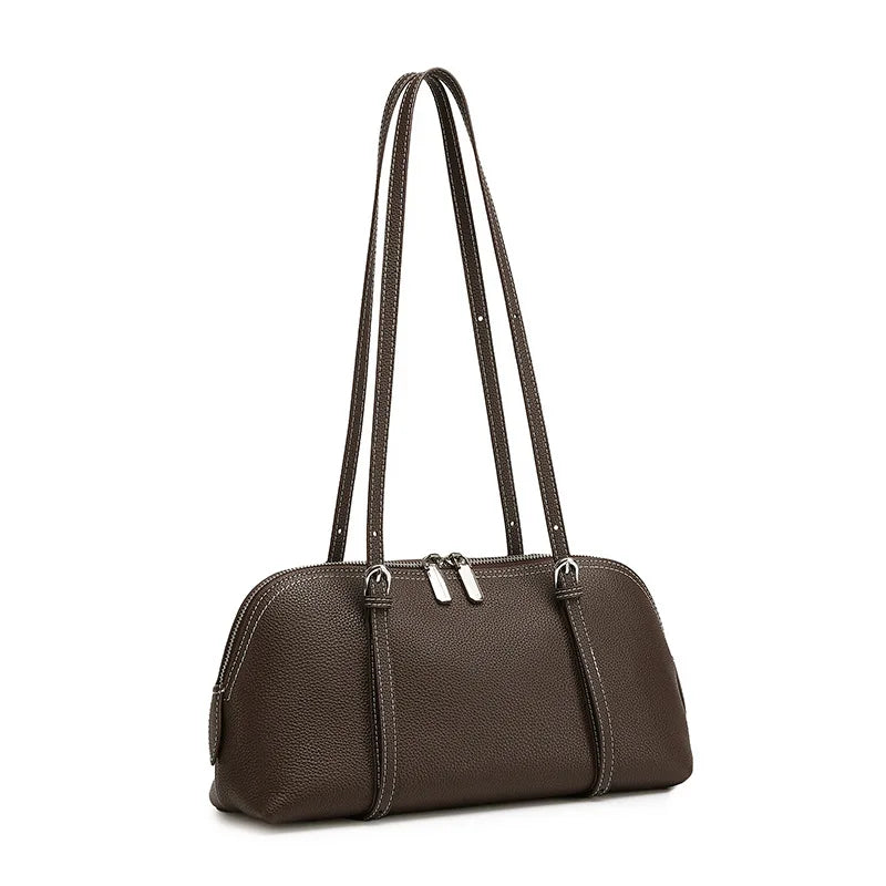 Orb Artisan Genuine Leather Contour Shoulder Bag